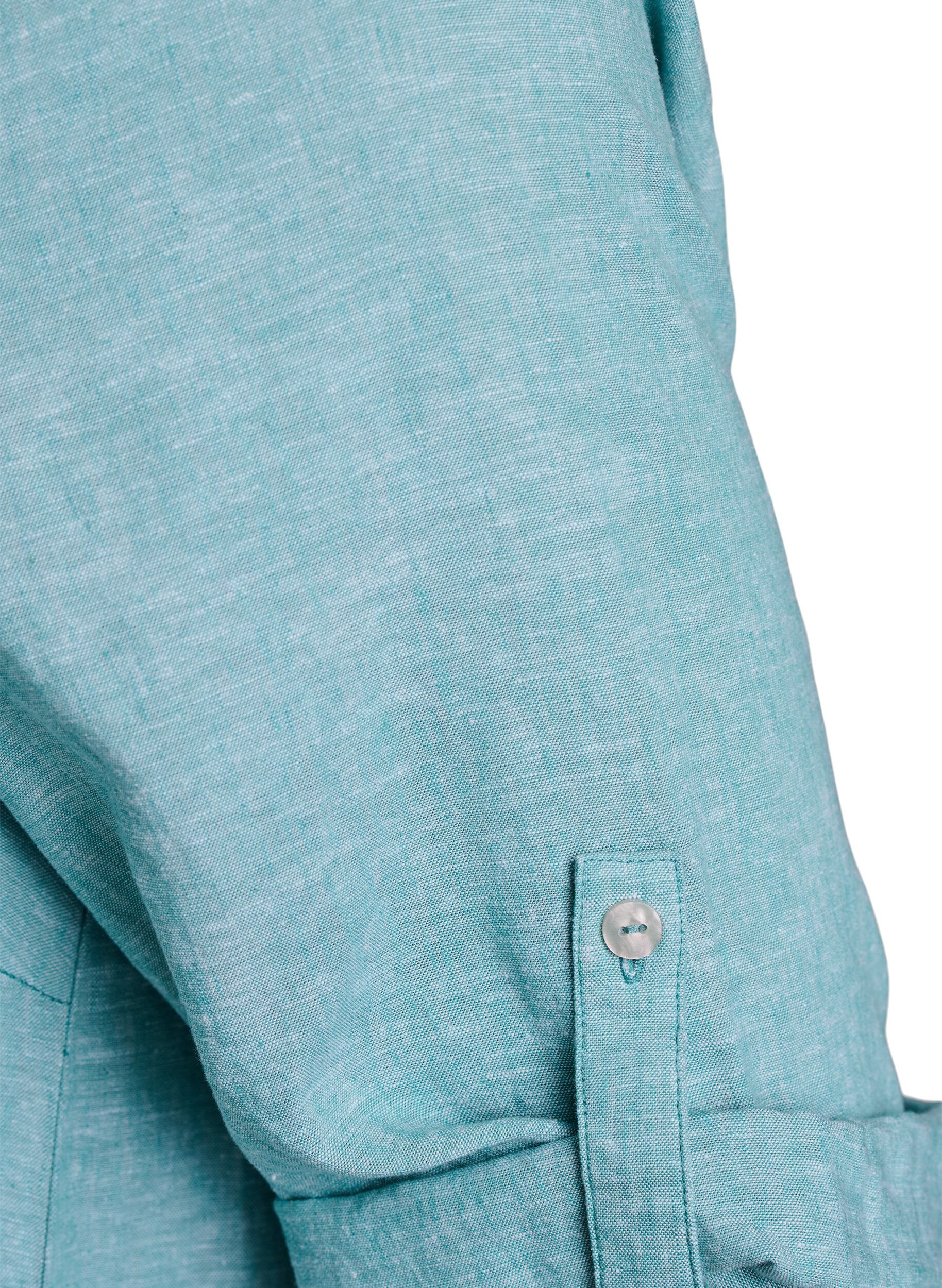 ZizziTunika aus Leinen und Viskose mit A-Linie, Blau, Packshot image number 3