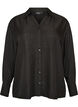 Chemise ample avec col en V, Noir, Packshot image number 0