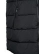 Langer Weste mit Kapuze und Taschen, Schwarz, Packshot image number 3