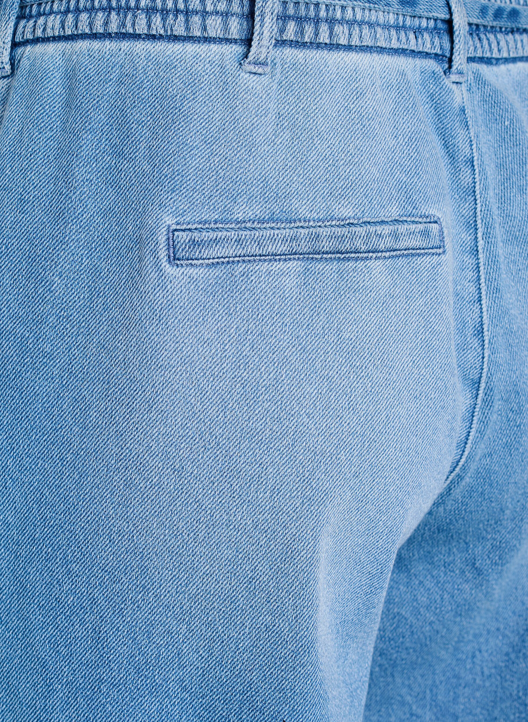 Zizzi Jeans mit lockerer Passform, elastischem Bund und Tunnelzug, Blau, Packshot image number 3