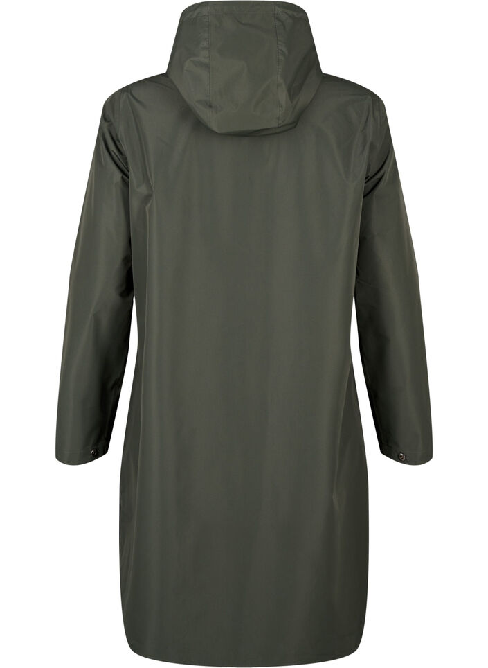 Regenjacke mit Taschen und Kapuze, Gr&uuml;n, Packshot image number 1