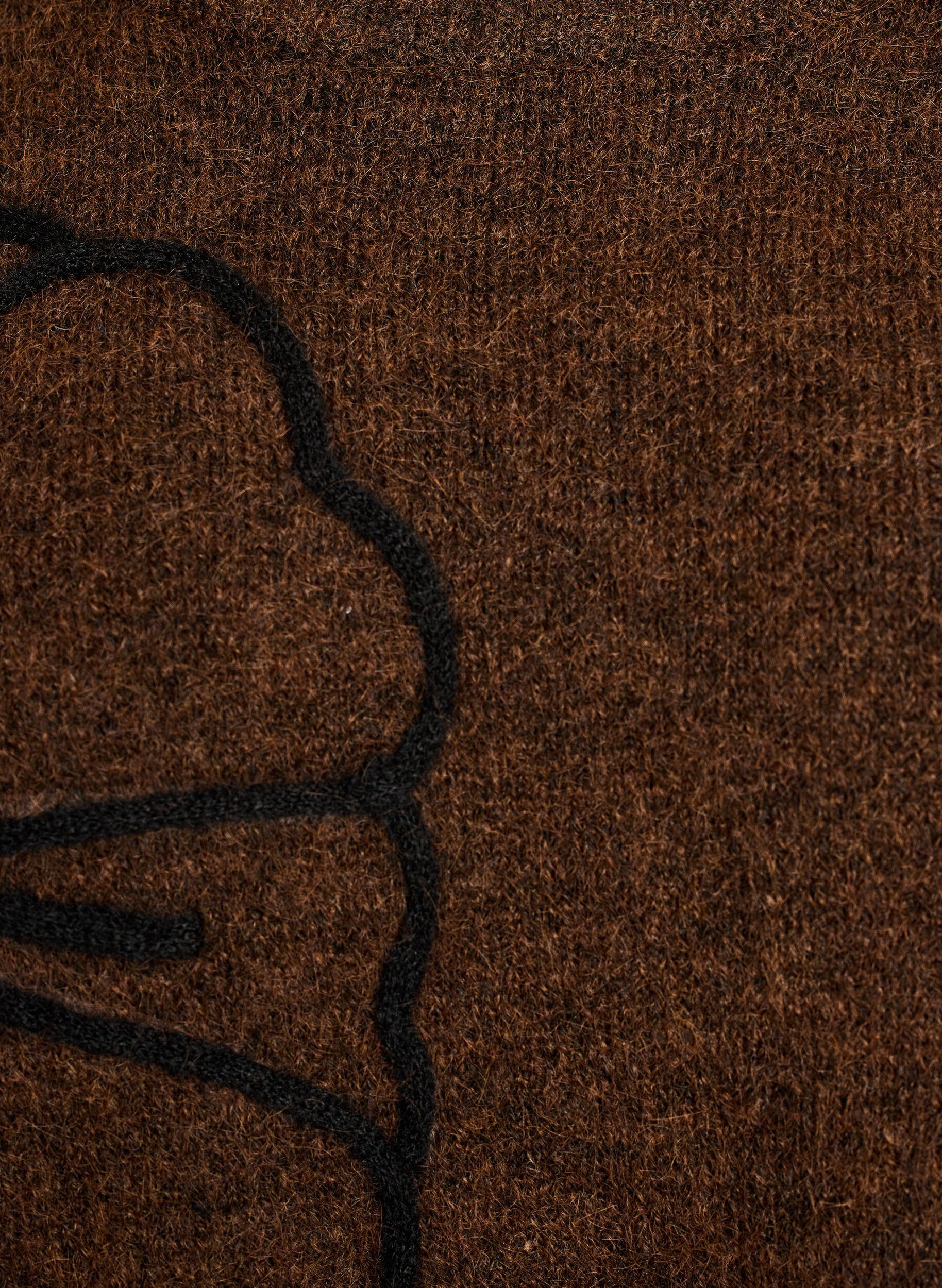 ZizziRobe pull avec grande fleur appliqu&eacute;e, Marron, Packshot image number 2