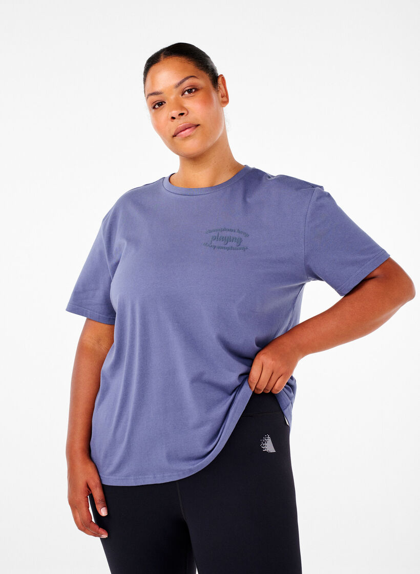T-shirt sportif en coton biologique, , Model image number 0
