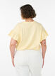 T-Shirt aus Bio-Baumwolle mit R&uuml;schen&auml;rmeln, Gelb, Model image number 2