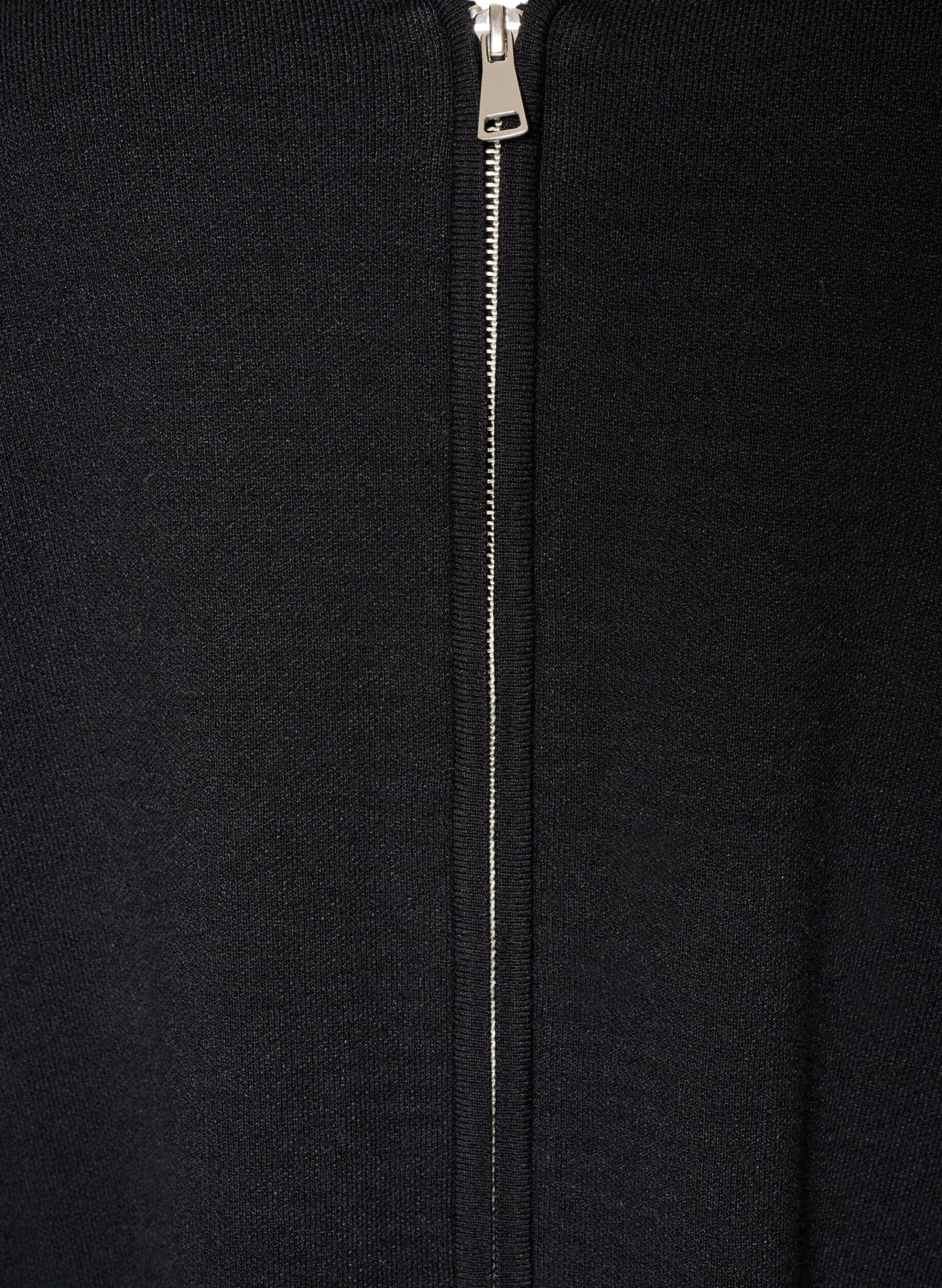 ZizziStrickjacke mit 2-Wege-Rei&szlig;verschluss, Schwarz, Packshot image number 2