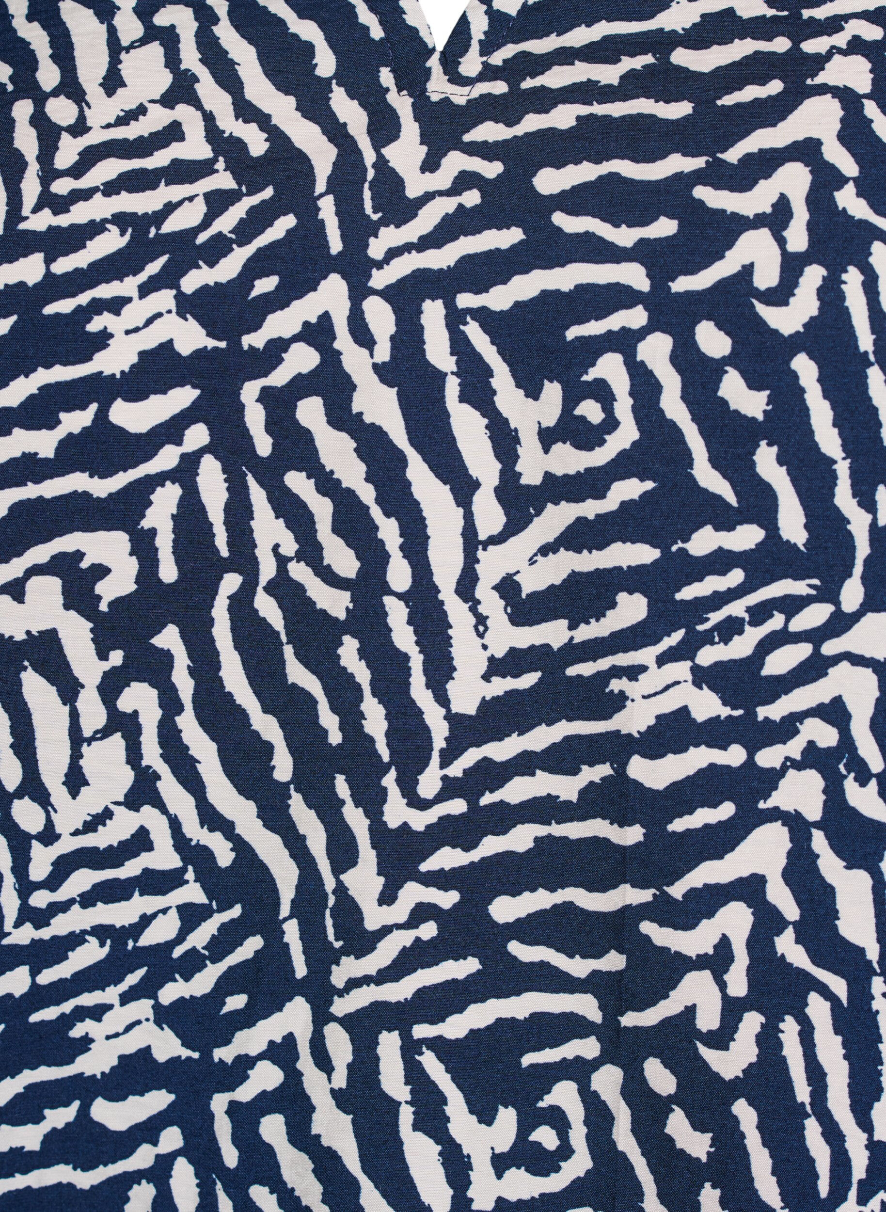 Zizzi Blouse &agrave; manches courtes et ourlet volant&eacute;, Bleu, Packshot image number 2