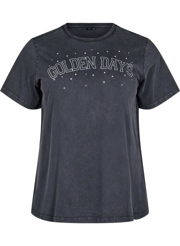 T-Shirt aus Bio-Baumwolle mit Grafikprint, Grau, Packshot image number 0