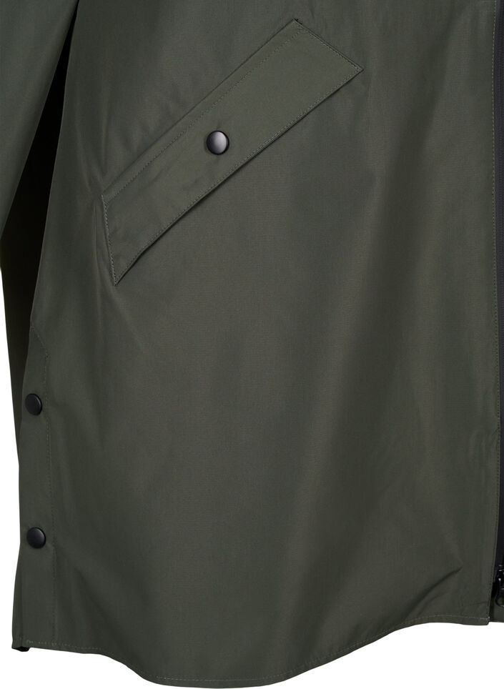 Regenjacke mit Taschen und Kapuze, Gr&uuml;n, Packshot image number 3