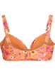 Bikinioberteil mit B&uuml;gel und Muster, Orange, Packshot image number 1