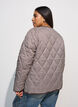 Steppjacke mit kleinem Karomuster und Kontrastbesatz, Braun, Model image number 2
