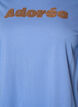 T-shirt en coton bio avec imprim&eacute; sur le devant, Bleu, Packshot image number 2
