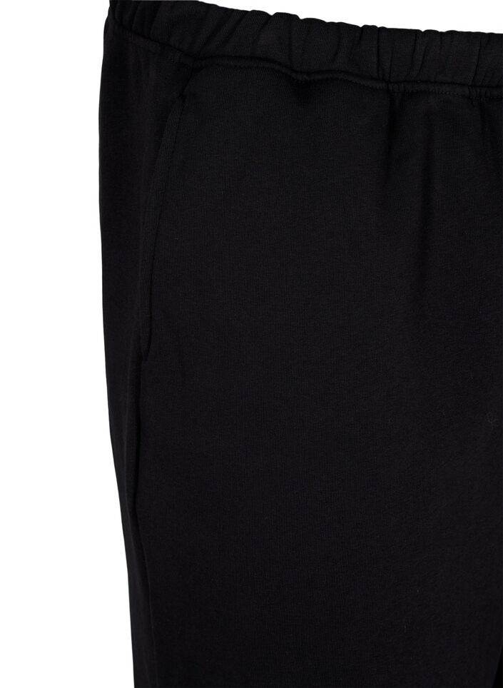 Pantalon ample en coton avec poches, Noir, Packshot image number 2