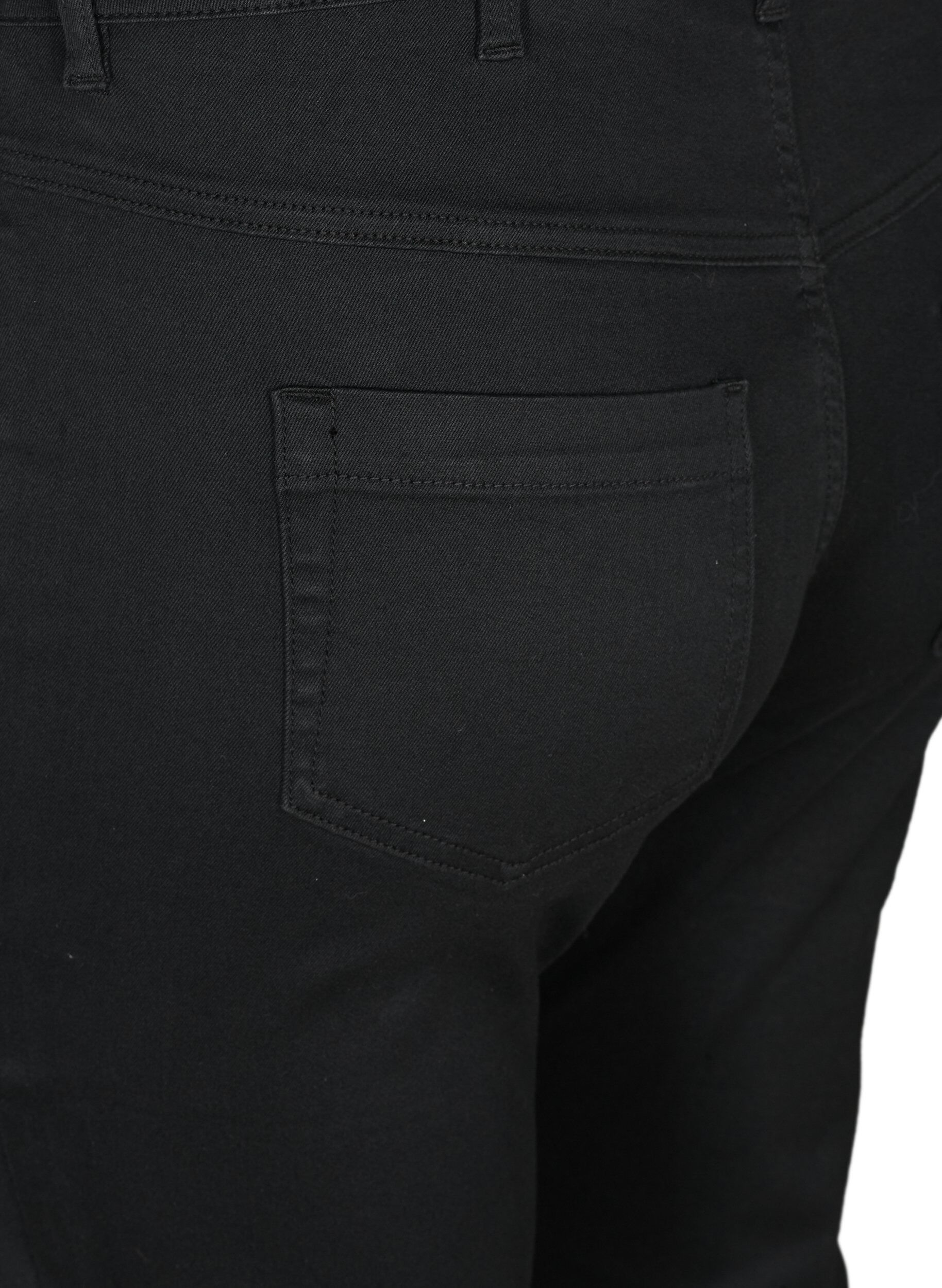Zizzi Jean capri Amy &agrave; taille haute et coupe super slim, Noir, Packshot image number 3