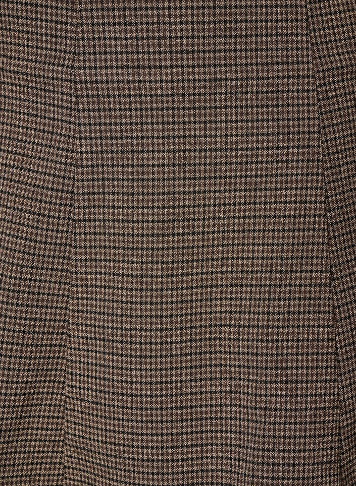 Jupe &eacute;vas&eacute;e &agrave; petits carreaux, Marron, Packshot image number 2