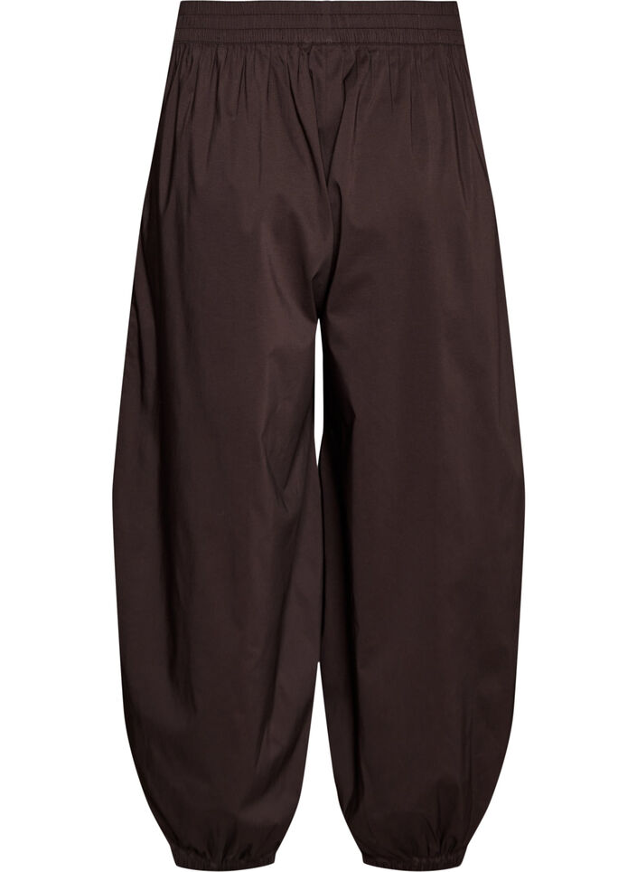 Ballonhose mit Taschen und elastischem Bund, Braun, Packshot image number 1