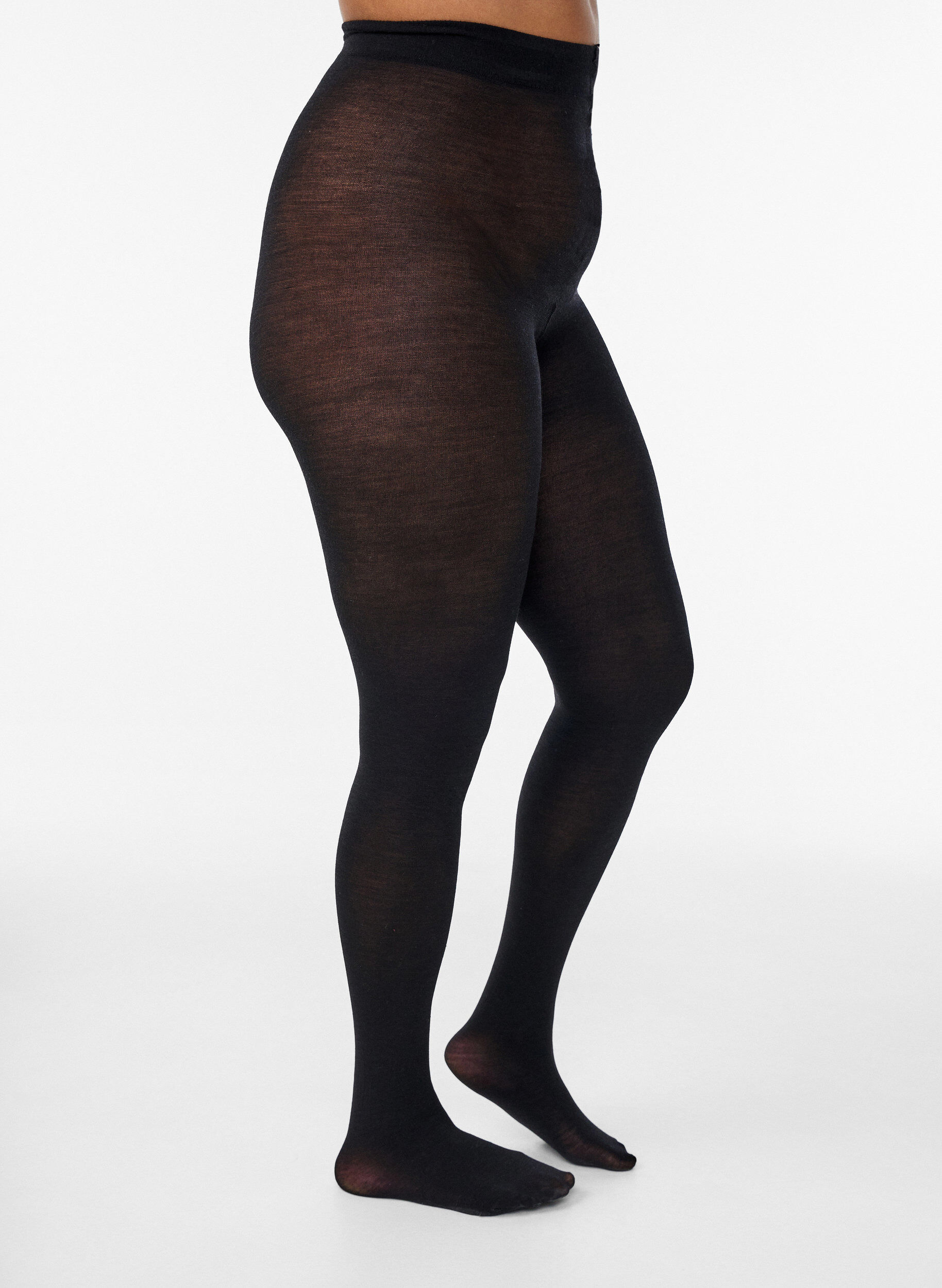 Zizzi Wollstrumpfhose, Schwarz, Model image number 1