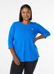 Haut de sport &agrave; manches 3/4, Bleu intense, Model image number 0