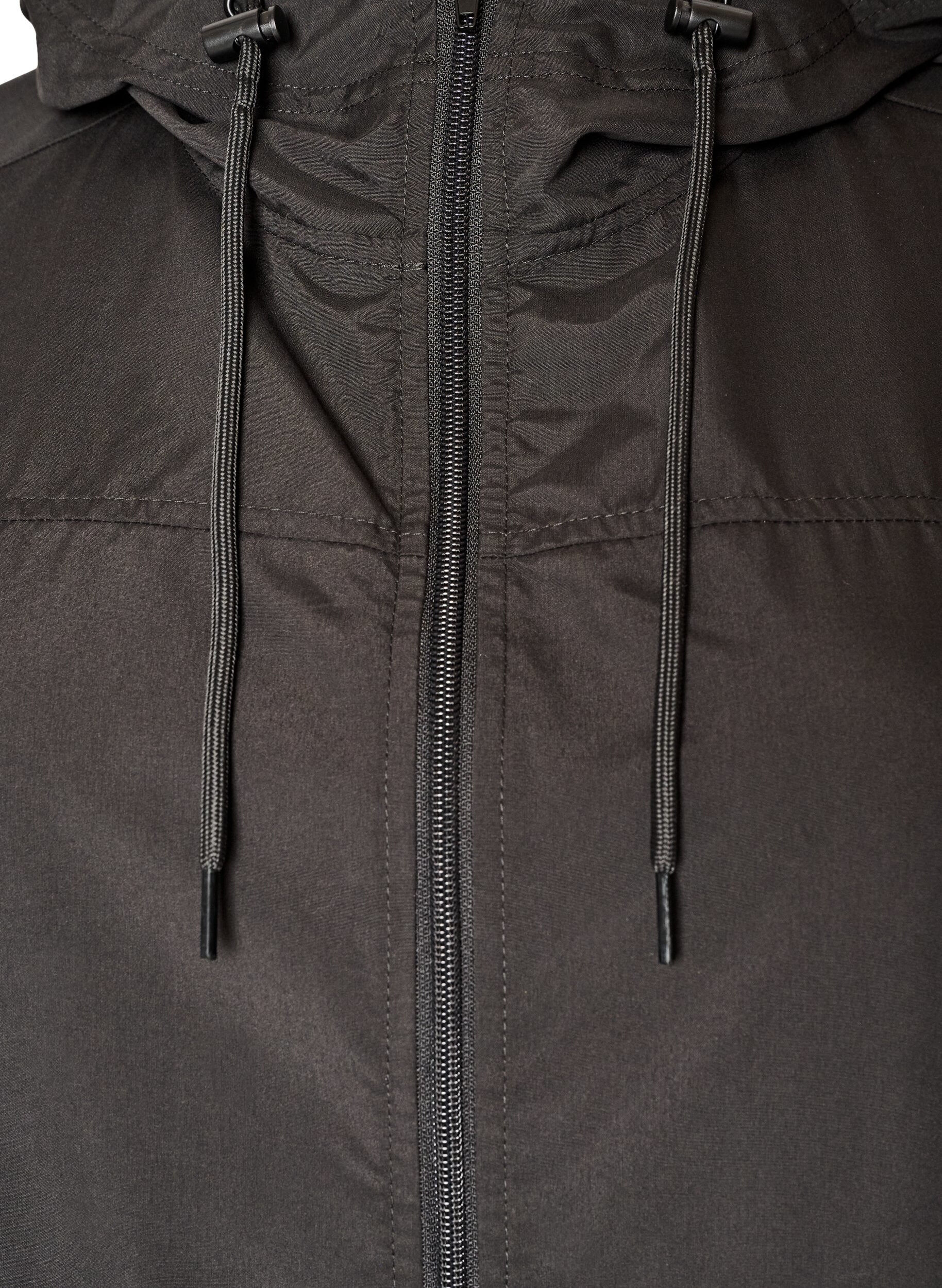 ZizziLeichter Parka mit Kapuze, Schwarz, Packshot image number 2