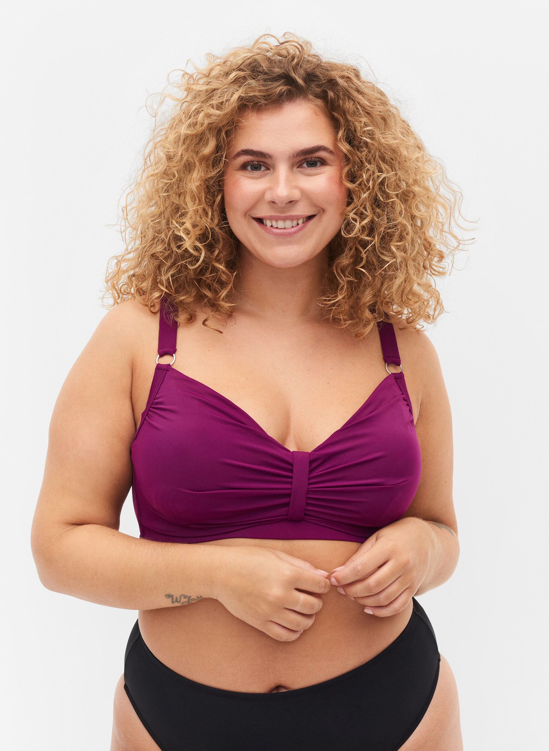 Zizzi Bikinioberteil, Dark Purple, Model image number 0