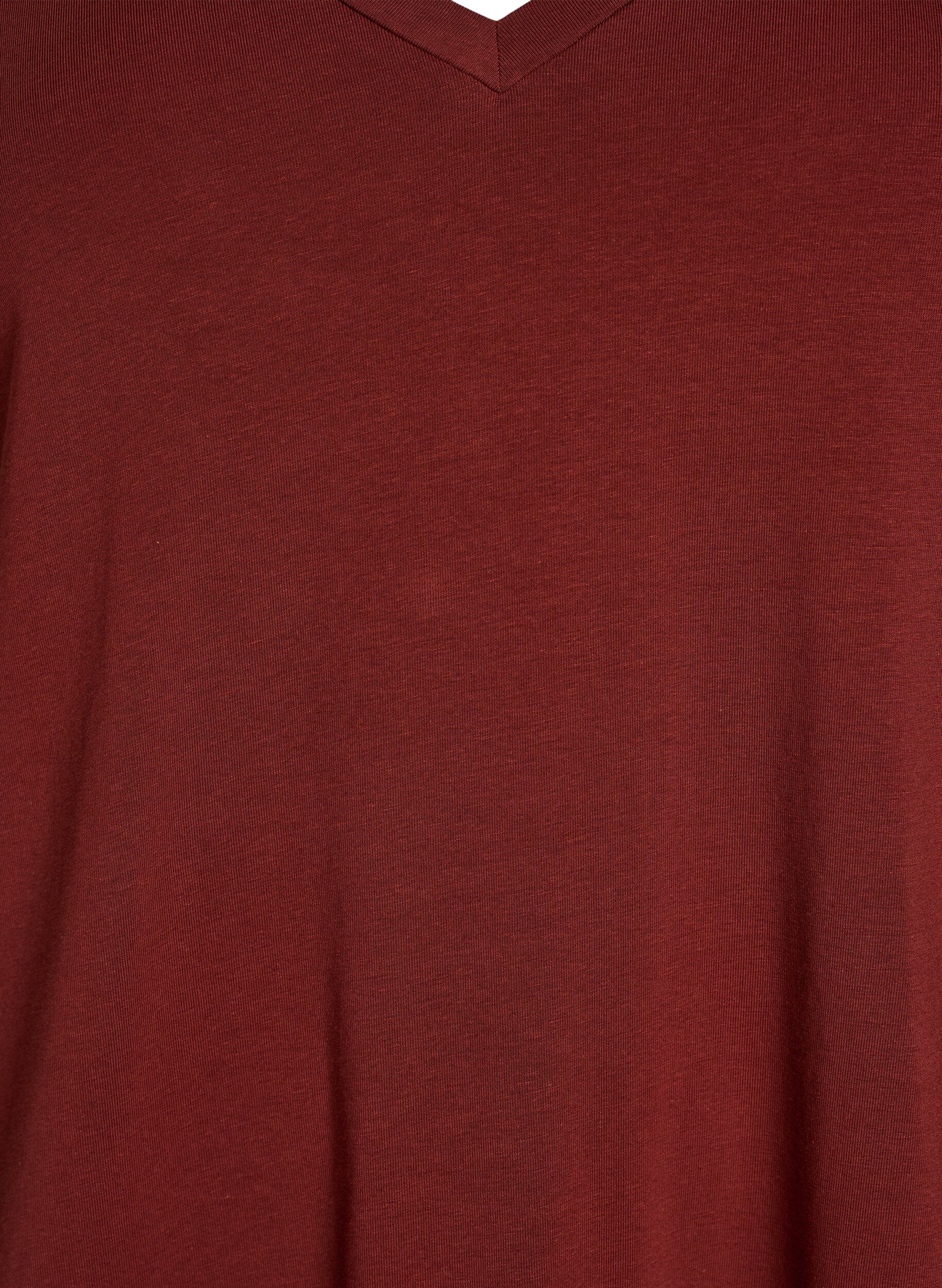 Zizzi Midi-T-Shirtkleid mit V-Ausschnitt., 0426, Packshot image number 2