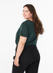 T-shirt de No&euml;l en coton bio, Vert fonc&eacute;, Model image number 2