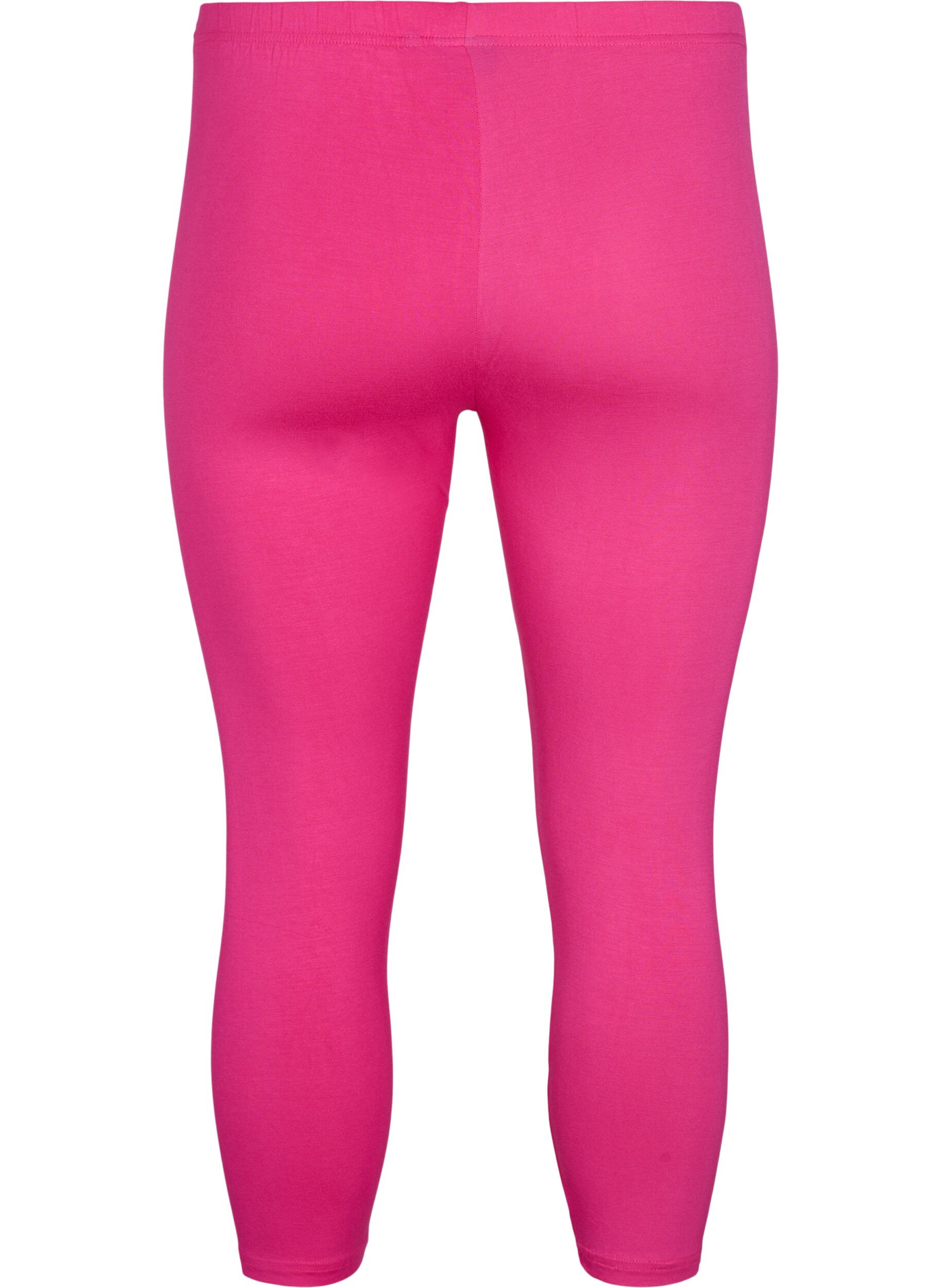Zizzi Leggings basiques longueur 3/4 en viscose, Rose, Packshot image number 1