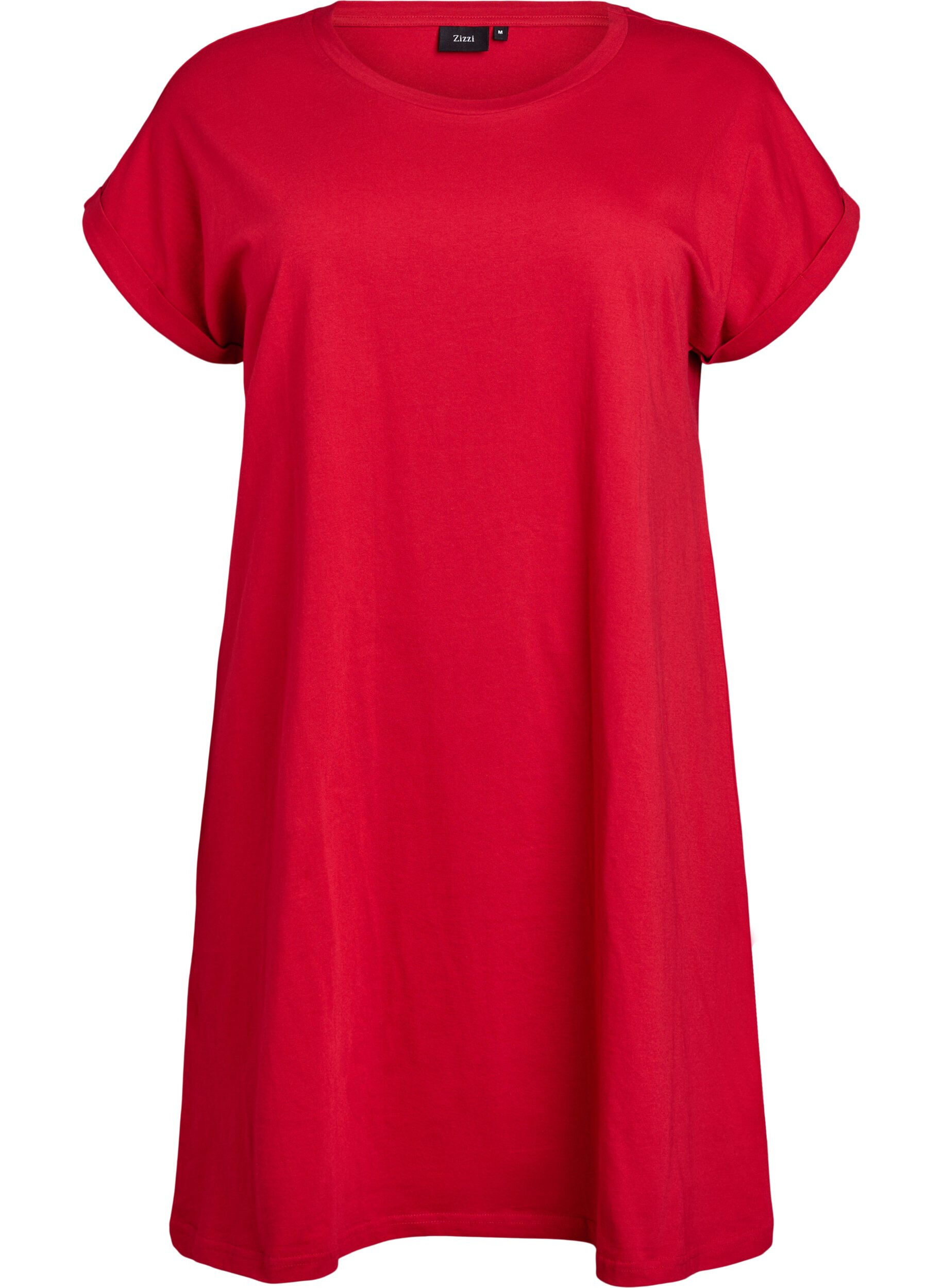 Zizzi 2er-Pack T-Shirt-Kleid mit kurzen &Auml;rmeln, Rot, Packshot image number 2