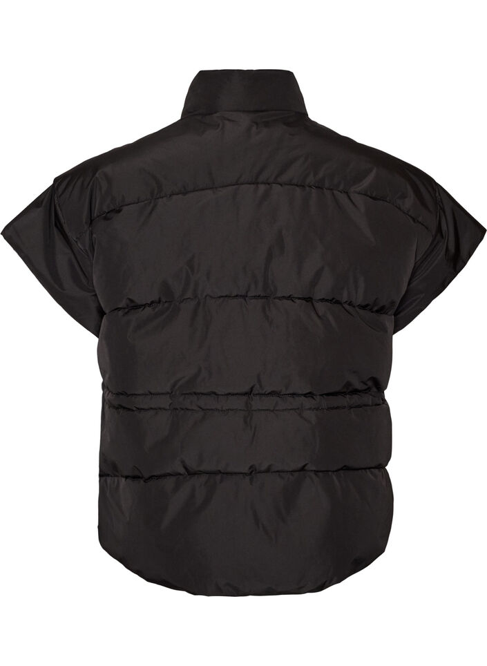 Doudoune sans manches avec taille ajustable, Noir, Packshot image number 1