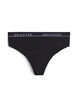 Baumwoll-G-String mit regul&auml;rer Taille, Schwarz, Packshot image number 0