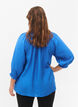 A-förmige Viskosebluse mit 3/4 Ärmeln, Strong Blue, Model image number 1