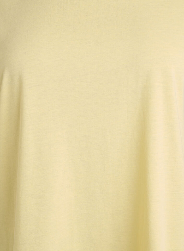 T-shirt &agrave; manches courtes en coton m&eacute;lang&eacute;, Jaune clair, Packshot image number 2