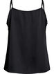 Top &agrave; bretelles en satin avec dentelle, Noir, Packshot image number 1