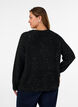 Cardigan avec sequins et boutons, Noir, Model image number 2