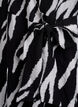 Kurzes Wickelkleid mit Zebraprint, Schwarz, Packshot image number 3