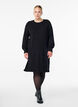 Strickkleid mit Raglan&auml;rmeln und Mittelnaht, Schwarz, Model image number 1