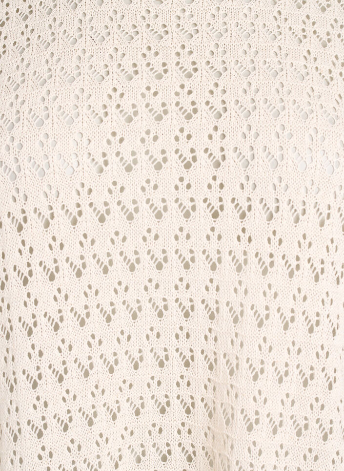 Blouse &agrave; manches courtes avec broderie ajour&eacute;e, Beige, Packshot image number 2