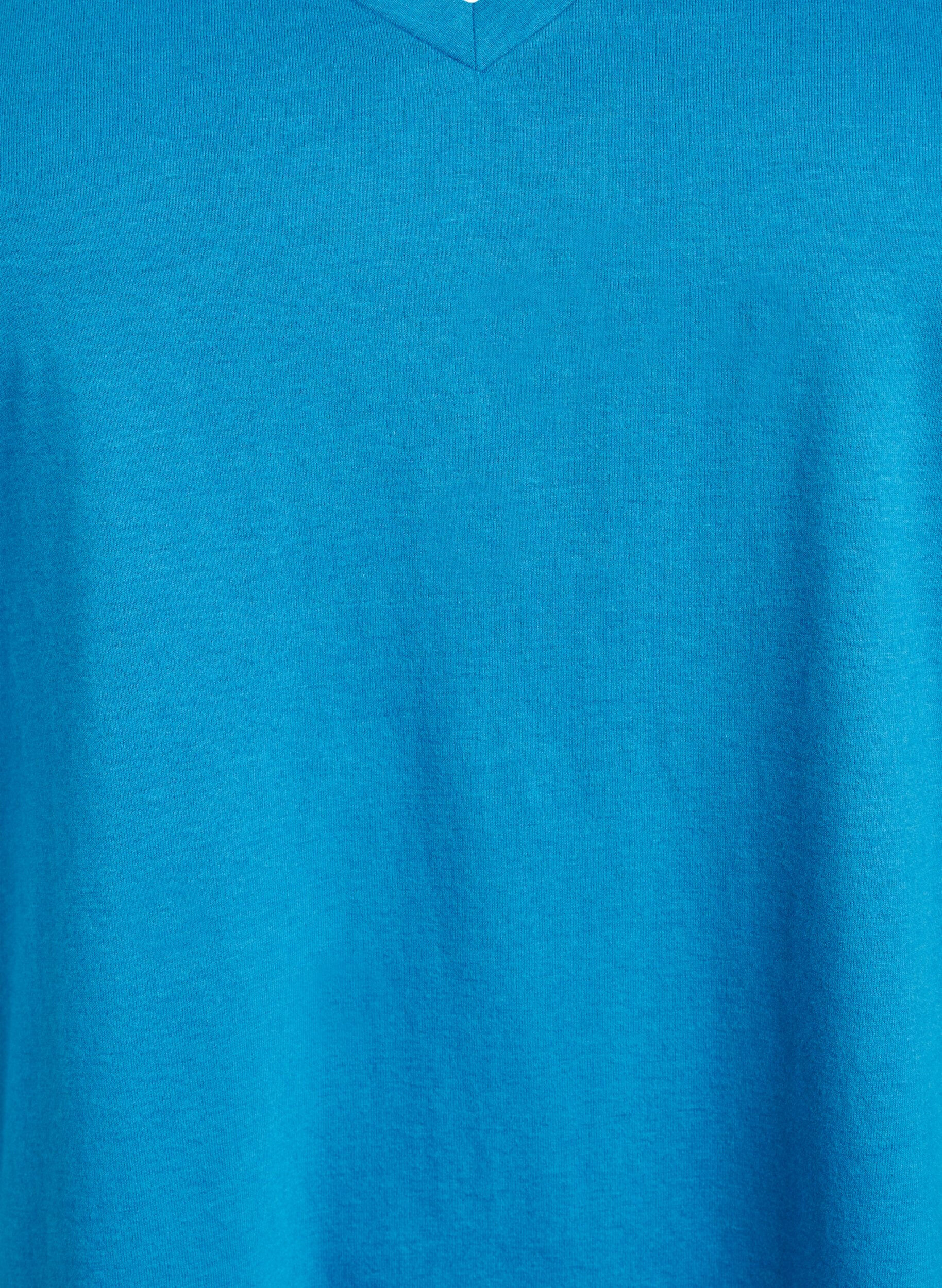 Zizzi FLASH - T-Shirt mit V-Ausschnitt, Blau, Packshot image number 2