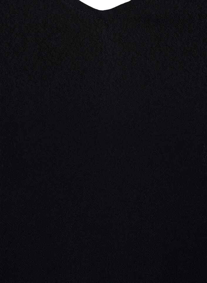 Langärmeliges Kleid aus Viskose, Black w. Cloud D., Packshot image number 3