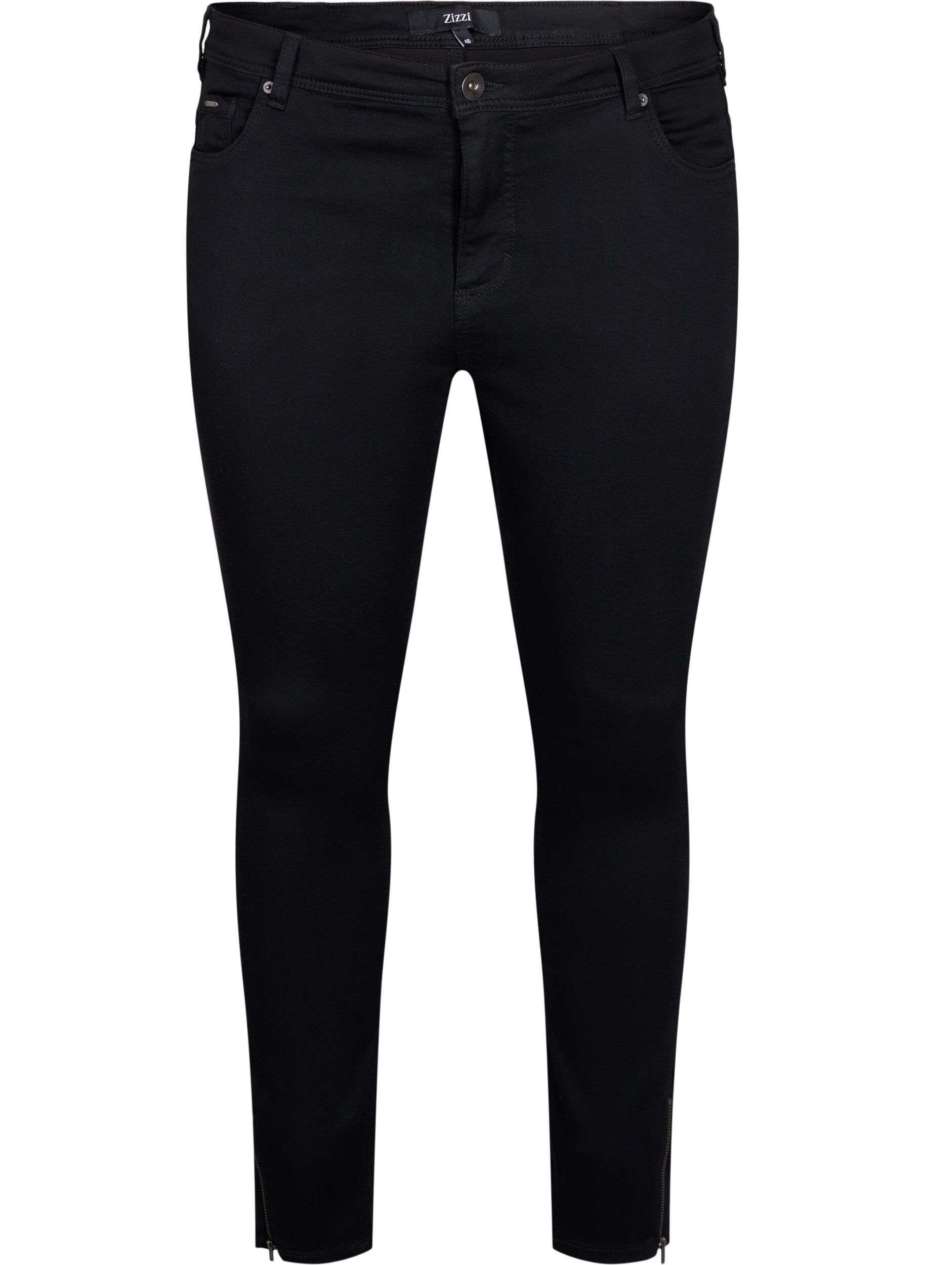 Cropped Amy Jeans mit Rei&szlig;verschluss