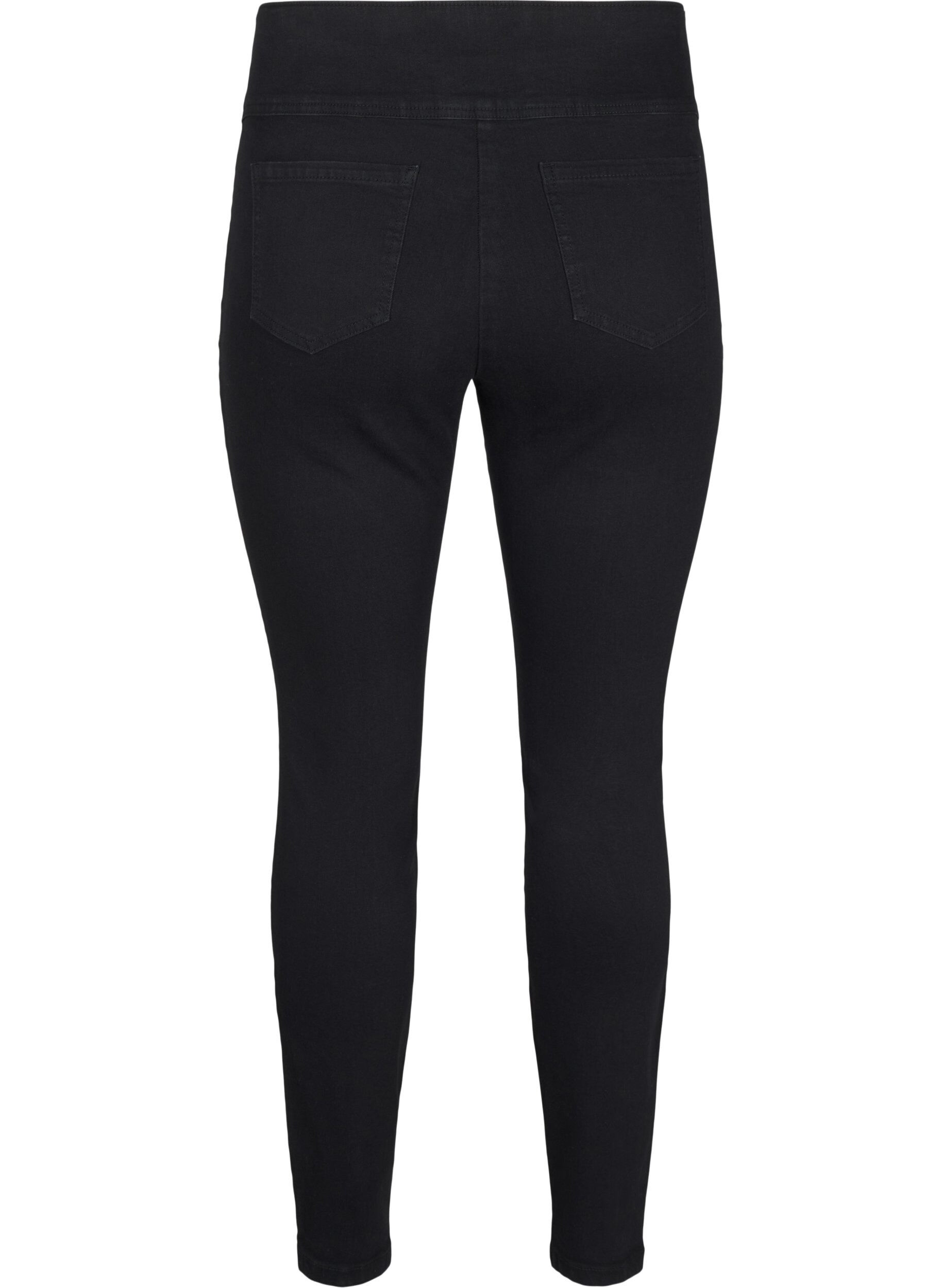 Zizzi Dehnbare Jeggings mit hoher Taille, Black, Packshot image number 1