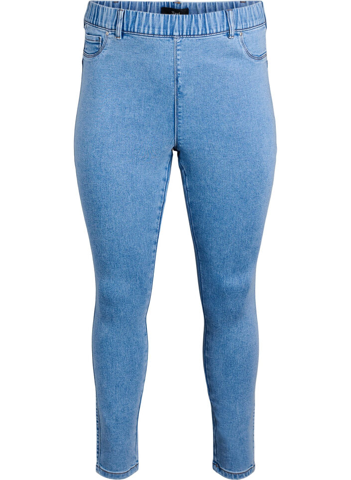 Jeggings mit hoher Taille, Blau, Packshot image number 0