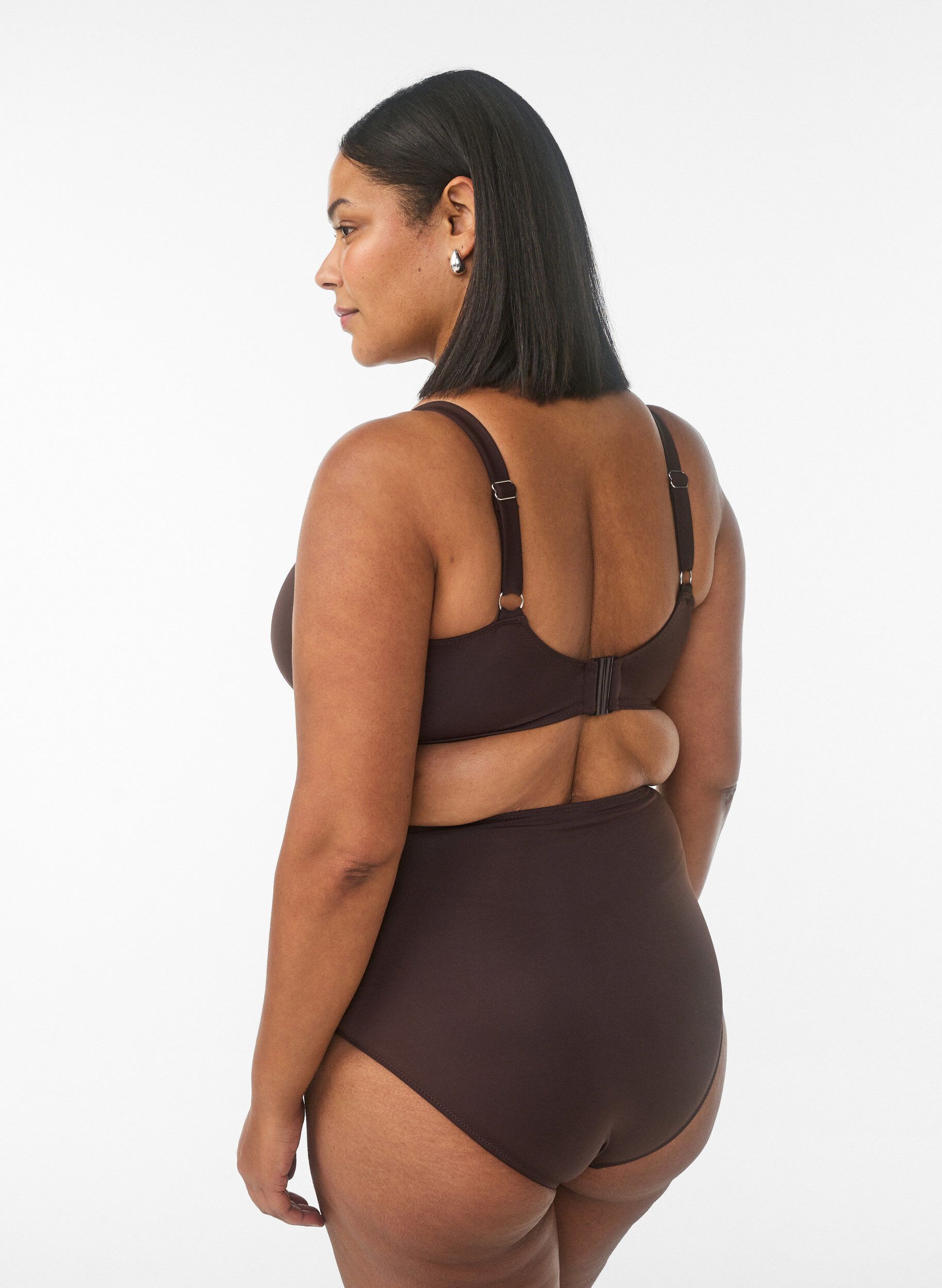 ZizziBas de bikini &agrave; taille haute, Marron, Model image number 1