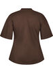 T-shirt avec d&eacute;tail drap&eacute;, Marron, Packshot image number 1