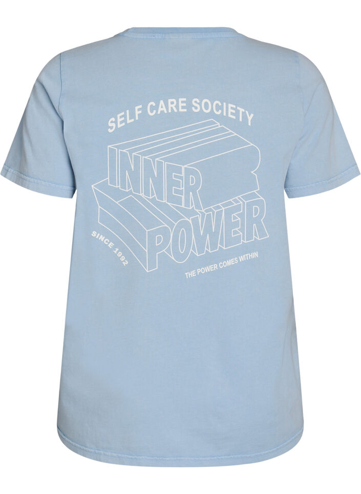 T-shirt graphique en coton bio, Bleu Clair, Packshot image number 1