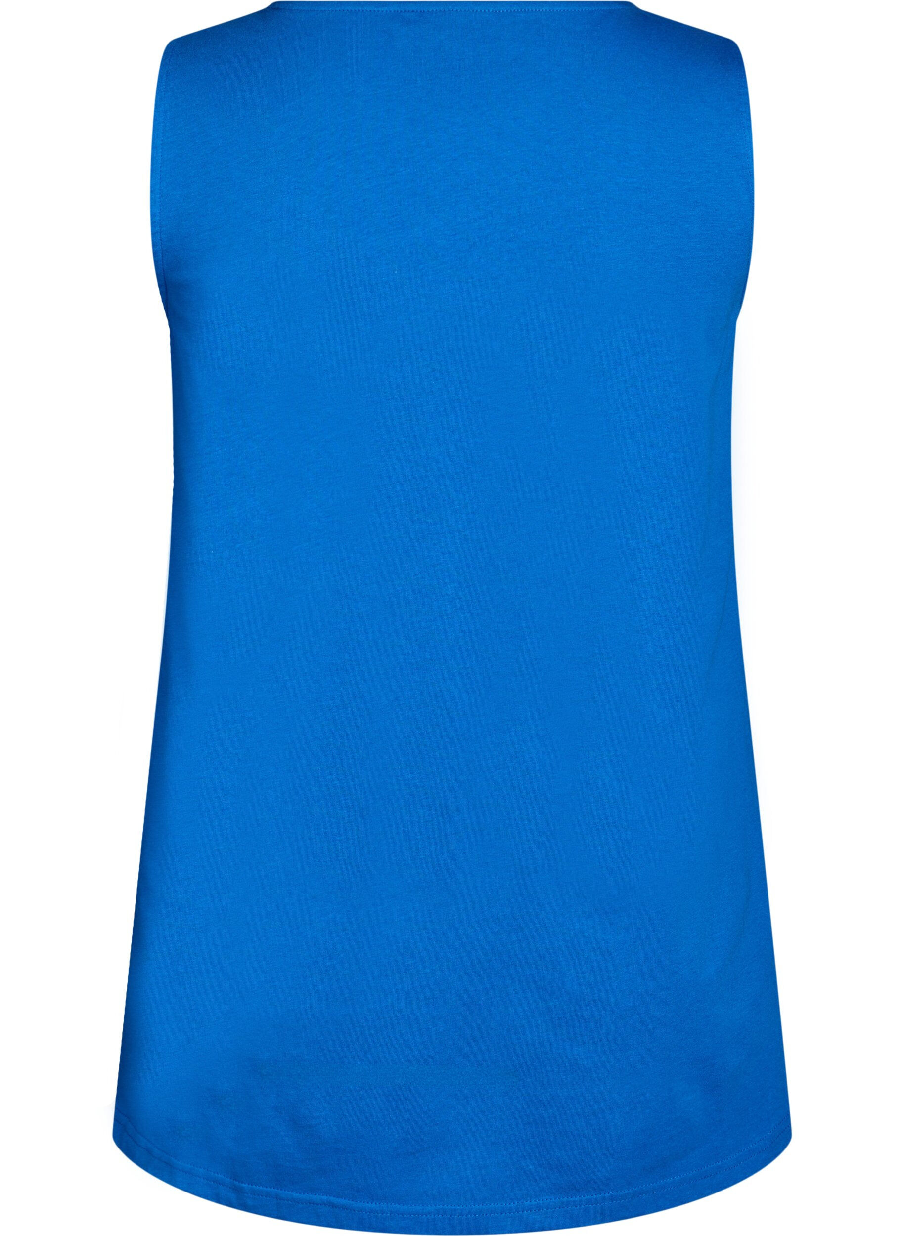 ZizziTop aus Baumwolle mit A-Linie, Blau, Packshot image number 1
