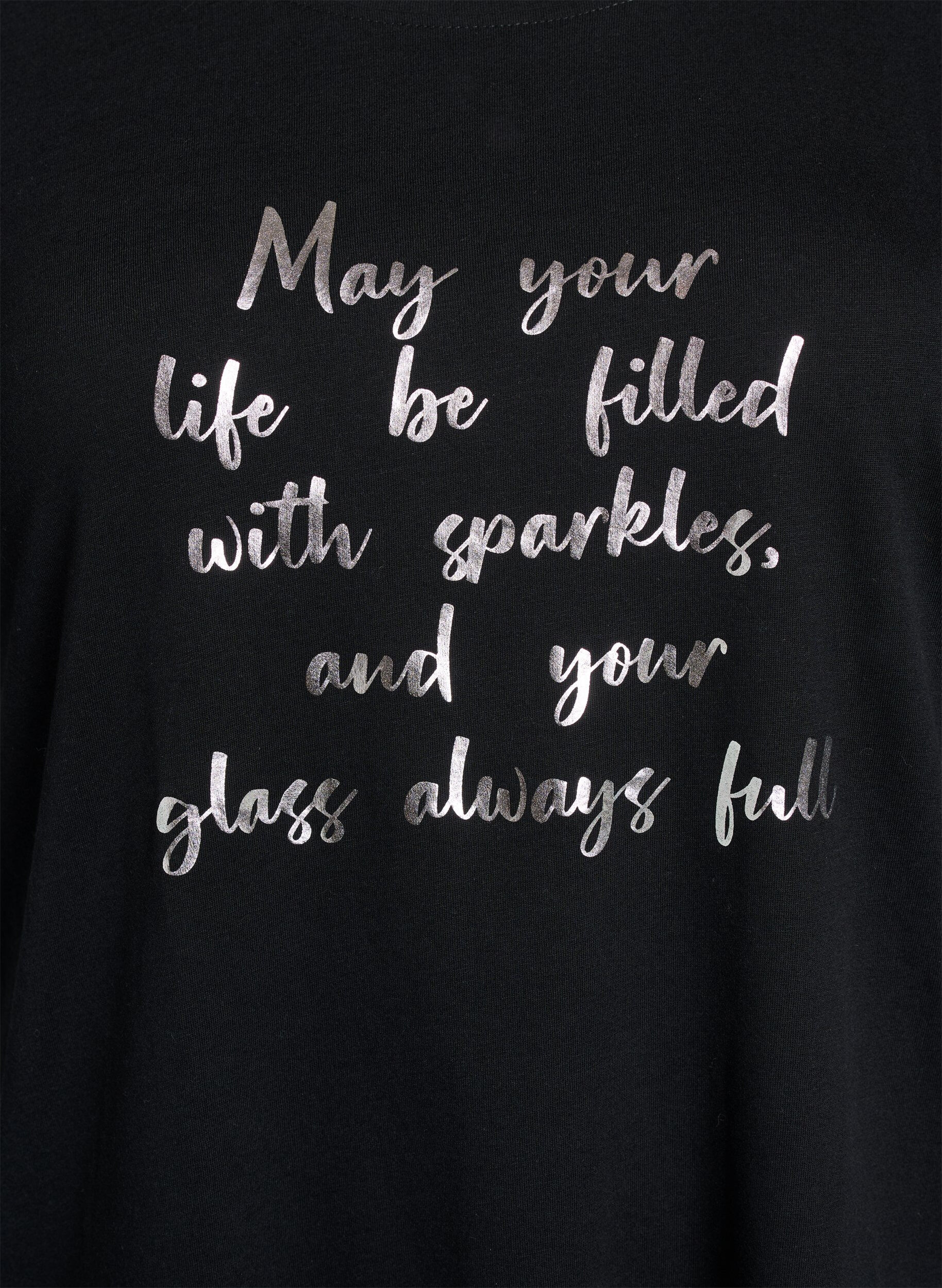 Zizzi FLASH - T-shirt avec motif, Noir, Packshot image number 2