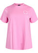 T-Shirt aus Bio-Baumwolle mit Textmotiv, Pink, Packshot image number 0