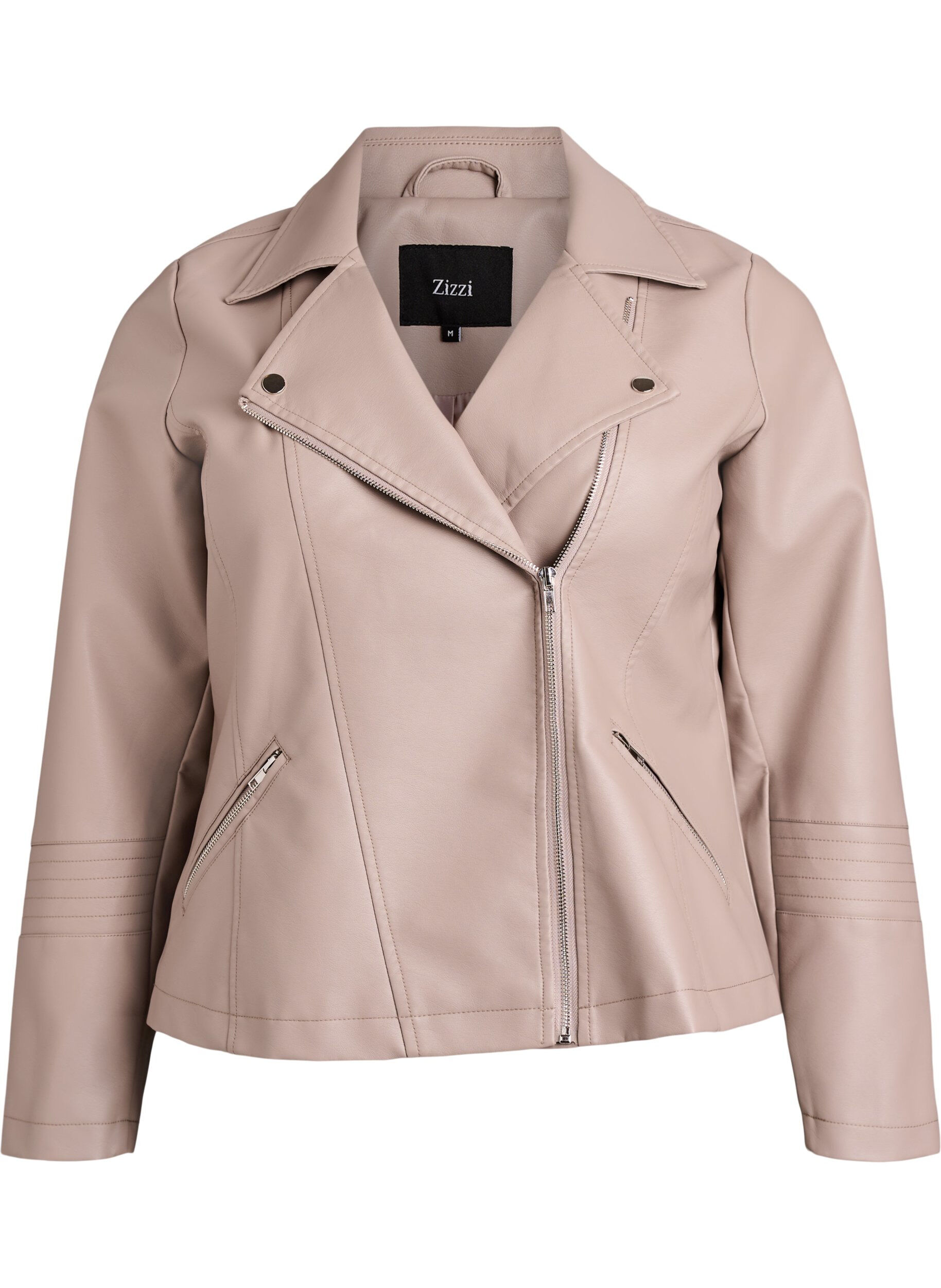 Veste biker en similicuir