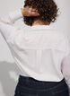 Chemise ample avec col en V, Blanc, Model image number 3