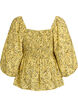 Bluse mit Smock und Karree-Ausschnitt, Gelb, Packshot image number 1